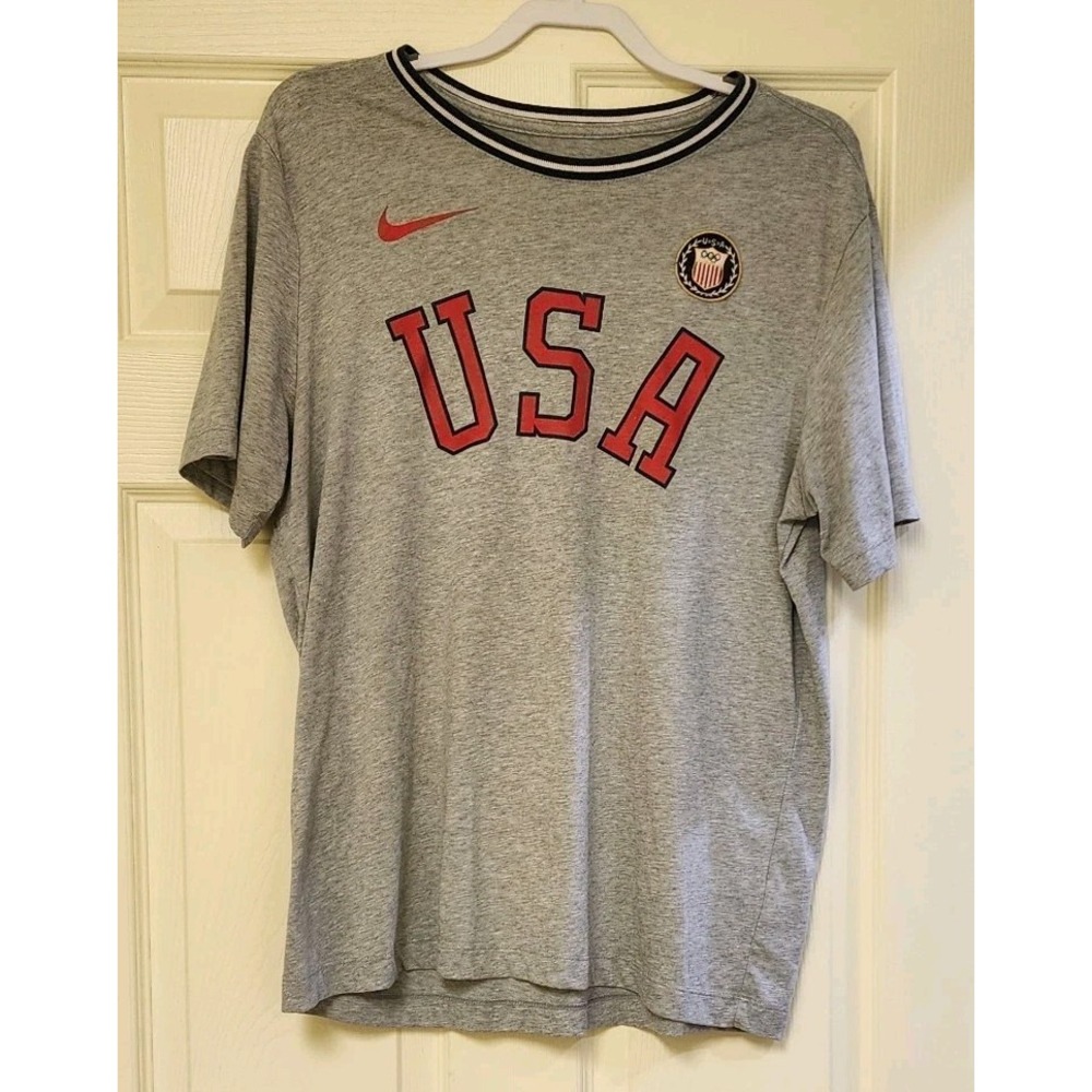 Mens Gray The Nike Tee Team USA Large In Good condition